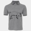 JB's  BIRDS EYE POLO   CHARCOAL - S Thumbnail