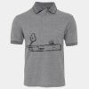 JB's  BIRDS EYE POLO   CHARCOAL - S Thumbnail