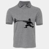 JB's  BIRDS EYE POLO   CHARCOAL - S Thumbnail