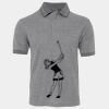 JB's  BIRDS EYE POLO   CHARCOAL - S Thumbnail